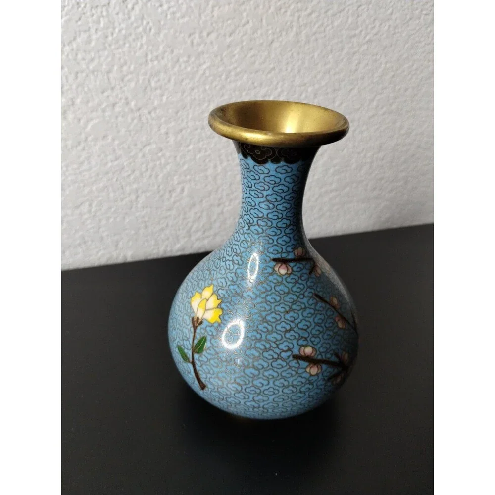 Beautiful Light Blue Cloisonne Vase